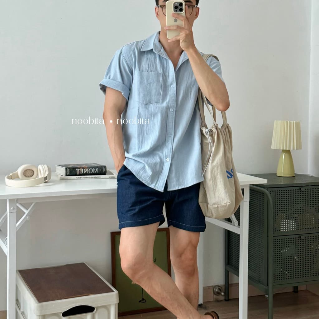 Sơ mi tay ngắn form rộng 8166